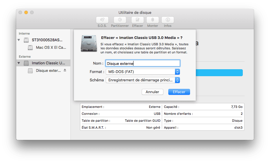 Comment formater un disque dur externe pour Mac ? 